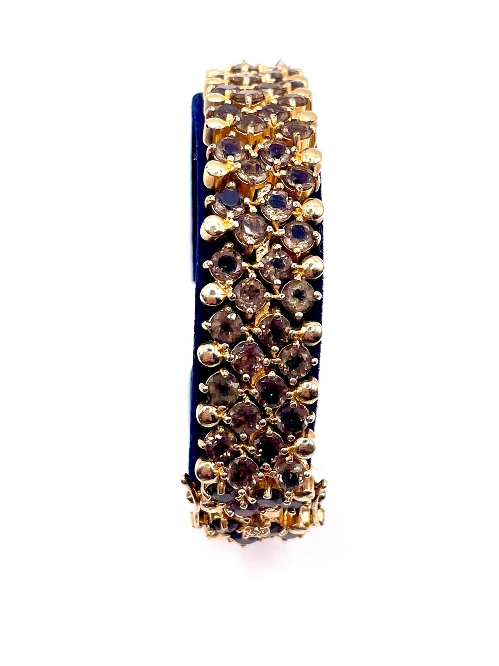 Palm Beach Jewelry 14K Gold-plated Tennis Bracelet, Smoky Quartz